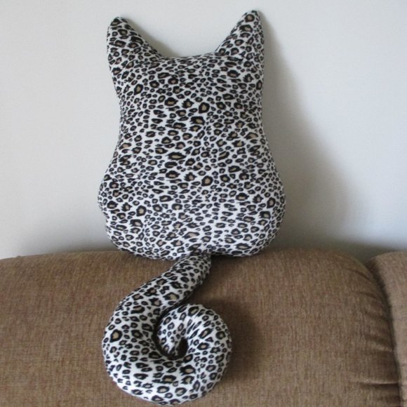 Other - Cat Pillow Leopard Animal Print Stuffed Plush